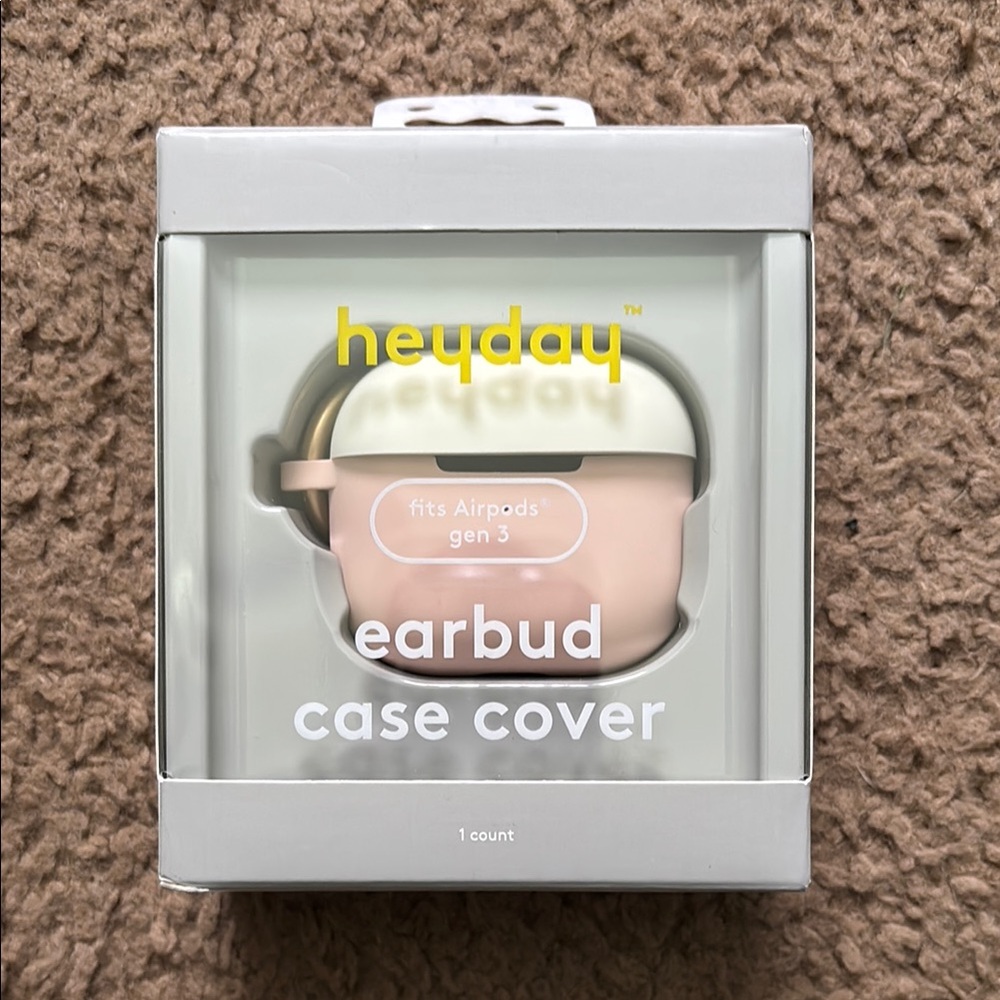 Heyday Pink and White Earbud Case Cover